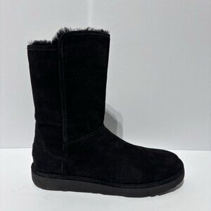 UGG Women’s Abree Short II Black Suede Boots, Size 7 M